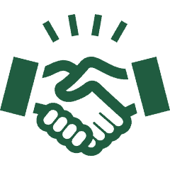 handshake green icon