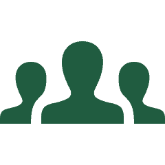3 people green icon