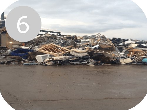 ferrous metal recycling step six